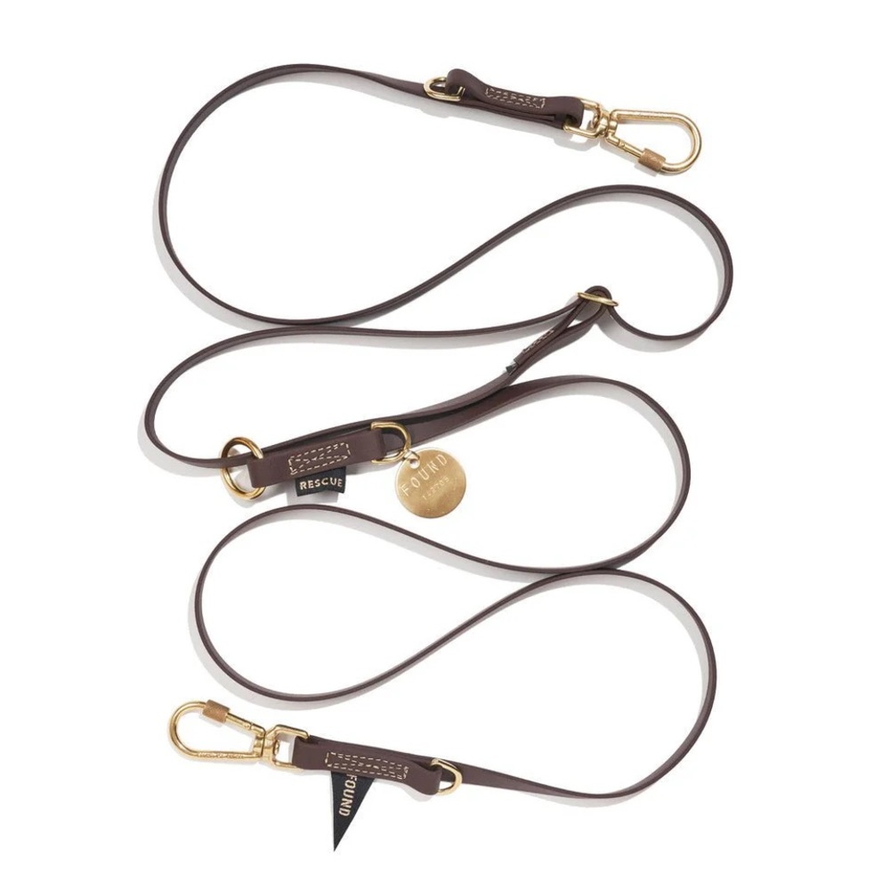 Found My Animal | Water-Resistant + Adjustable 7ft Leash | Brown